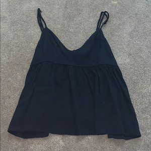Black flowy tank